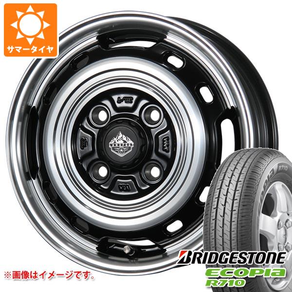 【タイヤ交換対象】キャリイ DA16T用 サマータイヤ ブリヂストン エコピア R710 165/80R14 97/95N (165R14 8PR相当) ランドフット XFG 4.5-14 タイヤホイール4本セット
