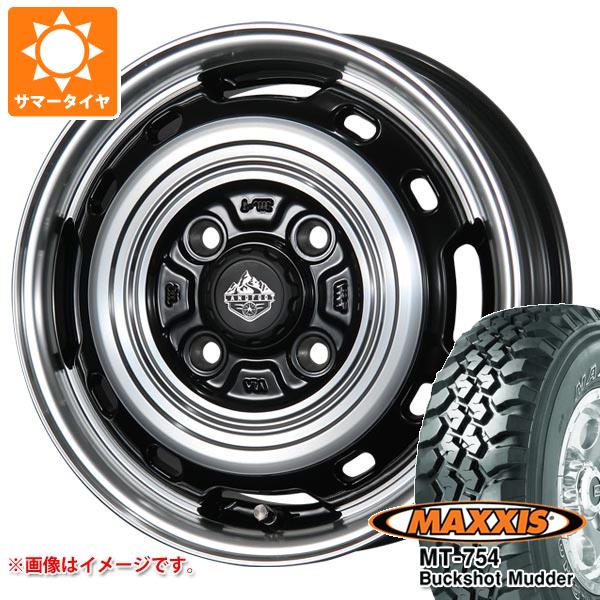 【タイヤ交換対象】ハスラー用 2026年製 サマータイヤ マキシス MT-754 バックショットマッダー 195R14C 106/104R 8PR アウトラインホワイトレター ランドフット XFG 4.5-14 タイヤホイール4本セット