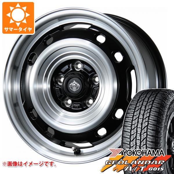 【タイヤ交換対象】デリカD:5用 サマータイヤ ヨコハマ ジオランダー A/T G015 LT225/75R16 115/112R アウトラインホワイトレター ランドフット XFG 7.0-16 タイヤホイール4本セット