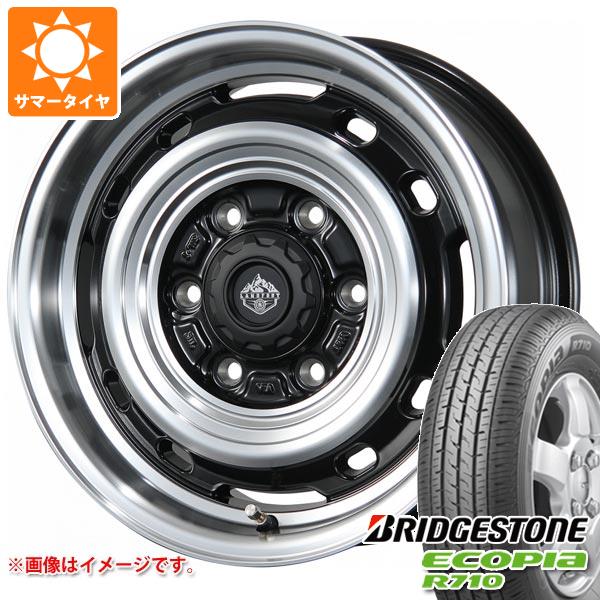 【タイヤ交換対象】ハイエース 200系用 サマータイヤ ブリヂストン エコピア R710 195/80R15 107/105N ランドフット XFG 6.0-15 タイヤホイール4本セット