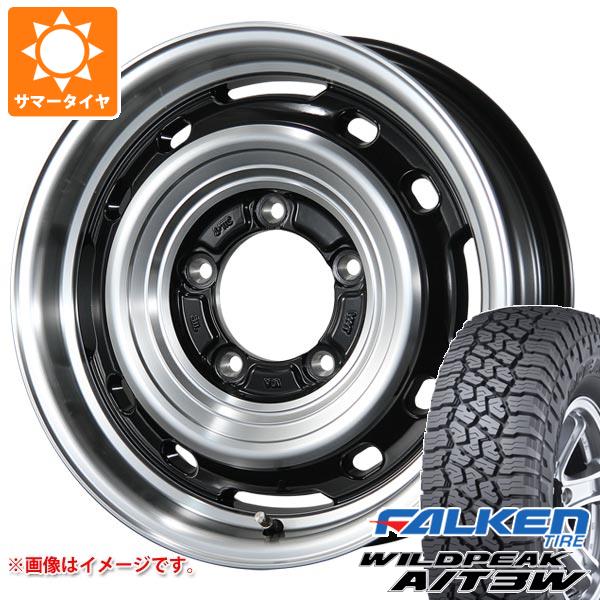 【タイヤ交換対象】5本セット ジムニー用 サマータイヤ ファルケン ワイルドピーク A/T3W 175/80R16 91S ランドフット XFG 5.5-16 タイヤホイール5本セット