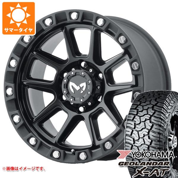 【タイヤ交換対象】トヨタ ランドクルーザー250用 サマータイヤ ヨコハマ ジオランダー X-AT G016 LT275/70R18 125/122Q ブラックレター MKW M205 8.0-18 タイヤホイール4本セット