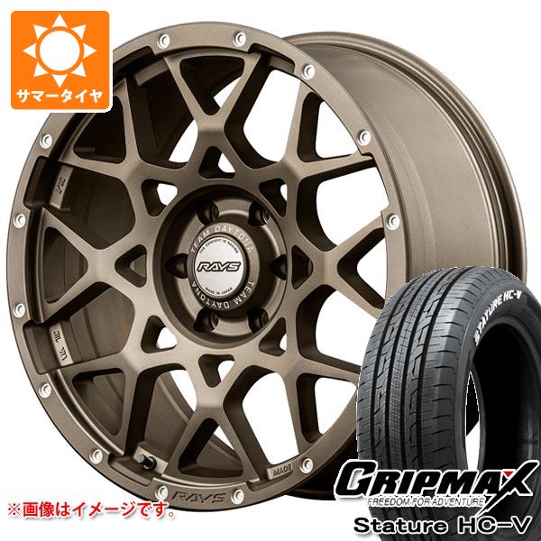 【タイヤ交換対象】ハイエース 200系用 サマータイヤ グリップマックス スタチャー HC-V 215/65R16C 109/107S ホワイトレター レイズ デイトナ M8 6.5-16 タイヤホイール4本セット|タイヤ1番OFF-ROAD