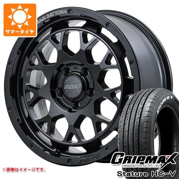 【タイヤ交換対象】T31エクストレイル用 サマータイヤ グリップマックス スタチャー HC-V 215/65R16C 109/107S ホワイトレター レイズ デイトナ M9+ 7.0-16 タイヤホイール4本セット