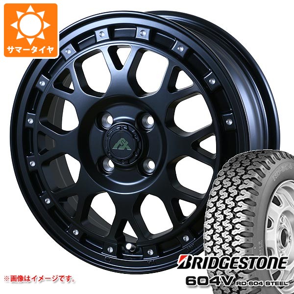 【タイヤ交換対象】トヨタ サクシード プロボックス 50系用 サマータイヤ ブリヂストン 604V RD-604 スチール 165R14 6PR ドゥオール フェニーチェ クロス XC8 5.0-14 タイヤホイール4本セット