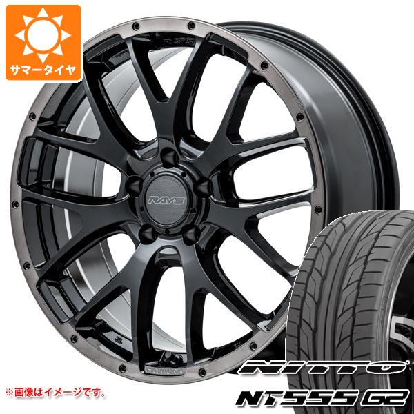 【タイヤ交換対象】サマータイヤ 235/50R18 101Y XL ニットー NT555 G2 レイズ ホムラ 2x7FA ブラッククリアエディション 7.5-18 タイヤホイール4本セット