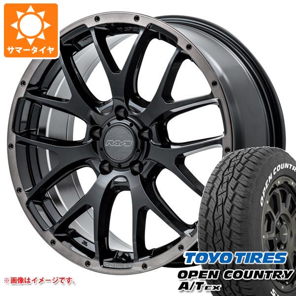 【タイヤ交換対象】サマータイヤ 235/60R18 103H トーヨー オープンカントリー A/T EX アウトサイドホワイトレター レイズ ホムラ 2x7FA ブラッククリアエディション 7.5-18 タイヤホイール4本セット|タイヤ1番OFF-ROAD