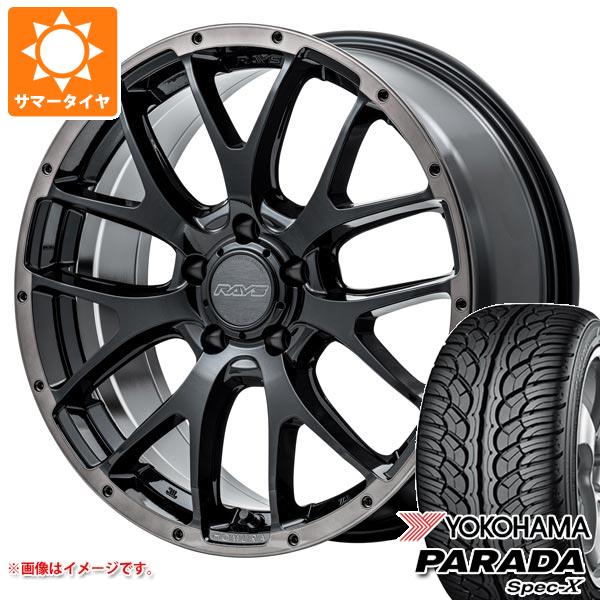 【タイヤ交換対象】サマータイヤ 235/60R18 103V ヨコハマ パラダ スペック-X PA02 レイズ ホムラ 2x7FA ブラッククリアエディション 7.5-18 タイヤホイール4本セット