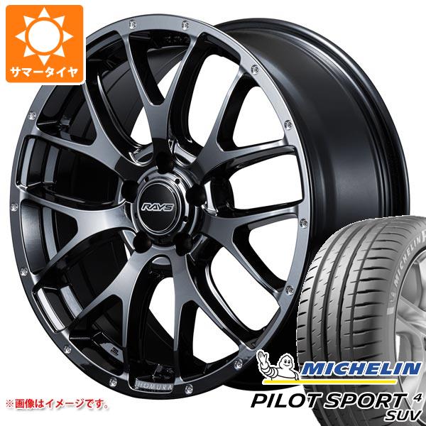 【タイヤ交換対象】サマータイヤ 225/60R18 100V ミシュラン パイロットスポーツ4 SUV レイズ ホムラ 2x7FA 7.5-18 タイヤホイール4本セット
