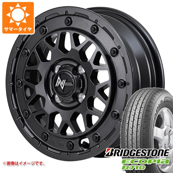 【タイヤ交換対象】ダイハツ ハイゼットカーゴ S320系用 サマータイヤ ブリヂストン エコピア R710 165/80R14 91/90N (165R14 6PR相当) ナイトロパワー M29 スティンガー 4.5-14 タイヤホイール4本セット