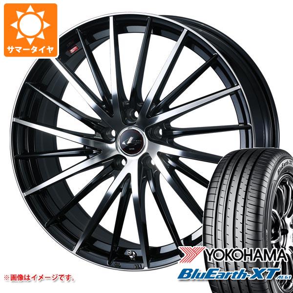 【タイヤ交換対象】サマータイヤ 215/50R18 92V ヨコハマ ブルーアースXT AE61 レオニス FR 7.0-18 タイヤホイール4本セット