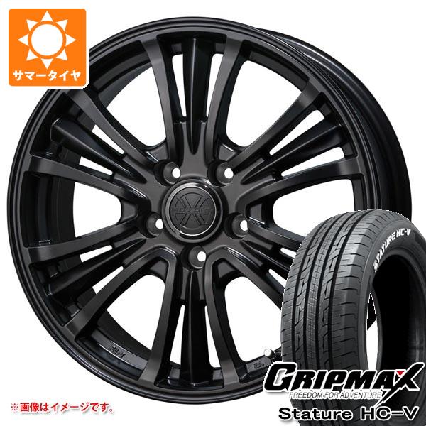 【タイヤ交換対象】T31エクストレイル用 サマータイヤ グリップマックス スタチャー HC-V 215/65R16C 109/107S ホワイトレター バザルト エックスタイプ2 7.0-16 タイヤホイール4本セット