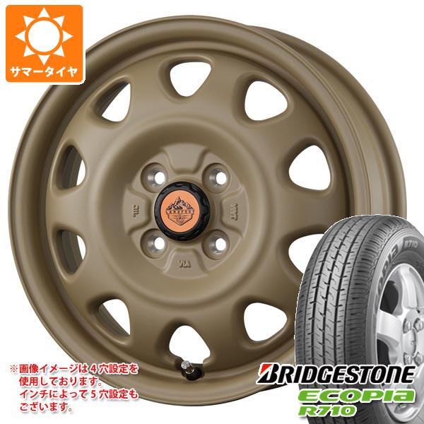 【タイヤ交換対象】キャリイ DA16T用 サマータイヤ ブリヂストン エコピア R710 165/80R14 97/95N (165R14 8PR相当) ランドフット SWZ 4.5-14 タイヤホイール4本セット