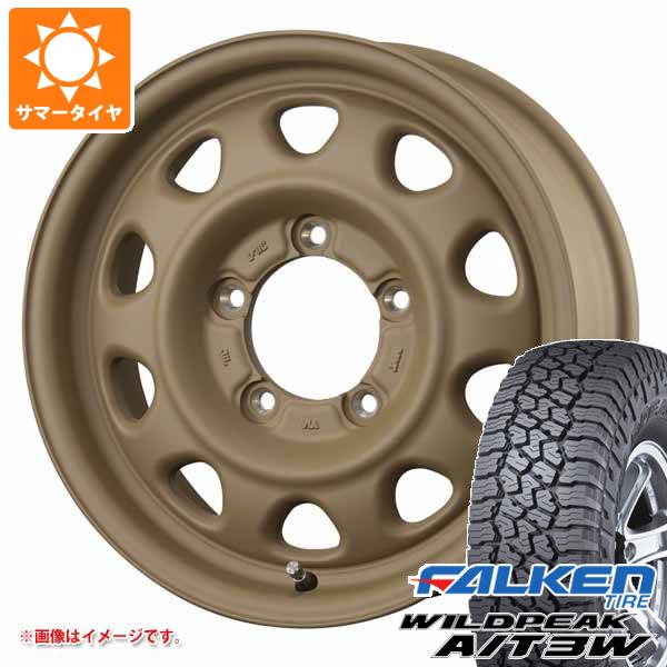 【タイヤ交換対象】5本セット ジムニー用 サマータイヤ ファルケン ワイルドピーク A/T3W 175/80R16 91S ランドフット SWZ 5.5-16 タイヤホイール5本セット