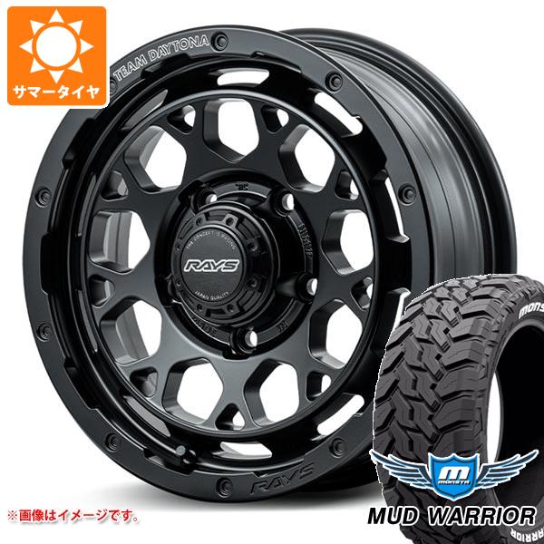 【タイヤ交換対象】5本セット スズキ ジムニーノマド JC74W用 サマータイヤ モンスタ マッドウォーリアー LT215/70R16 107/105Q ホワイトレター レイズ デイトナ M9+ 6.0-16 タイヤホイール5本セット