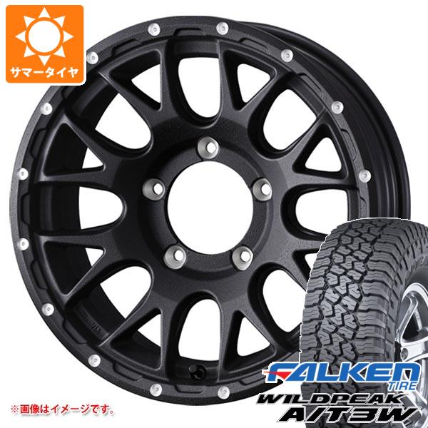 【タイヤ交換対象】スズキ ジムニーノマド JC74W用 サマータイヤ ファルケン ワイルドピーク A/T3W LT225/75R16 115/112Q マッドヴァンス08 6.0-16 タイヤホイール4本セット