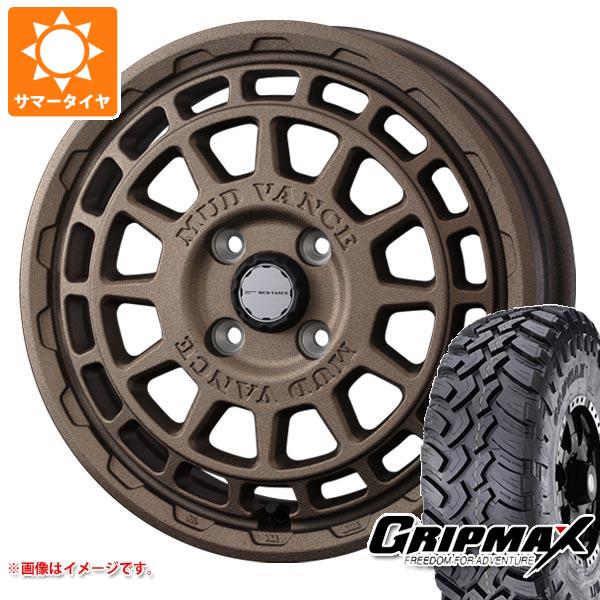 【タイヤ交換対象】サクシード プロボックス 50系用 サマータイヤ グリップマックス マッドレイジ M/T 185R14C 102/100Q ホワイトレター マッドヴァンスX タイプF 5.0-14 タイヤホイール4本セット
