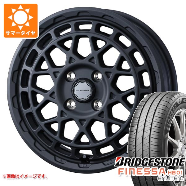 【タイヤ交換対象】ダイハツ タフト LA900系用 サマータイヤ ブリヂストン フィネッサ HB01 175/65R15 84H マッドヴァンスX タイプM 4.5-15 タイヤホイール4本セット