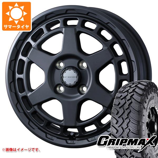 【タイヤ交換対象】ハイゼットトラック S500系用 サマータイヤ グリップマックス マッドレイジ M/T 185R14C 102/100Q ホワイトレター マッドヴァンスX タイプS 4.5-14 タイヤホイール4本セット