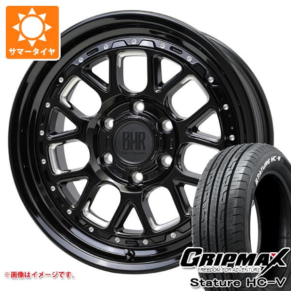 【タイヤ交換対象】NV350キャラバン E26用 サマータイヤ グリップマックス スタチャー HC-V 215/65R16C 109/107S ホワイトレター バークレイハードロック ヒューロン 6.5-16 タイヤホイール4本セット