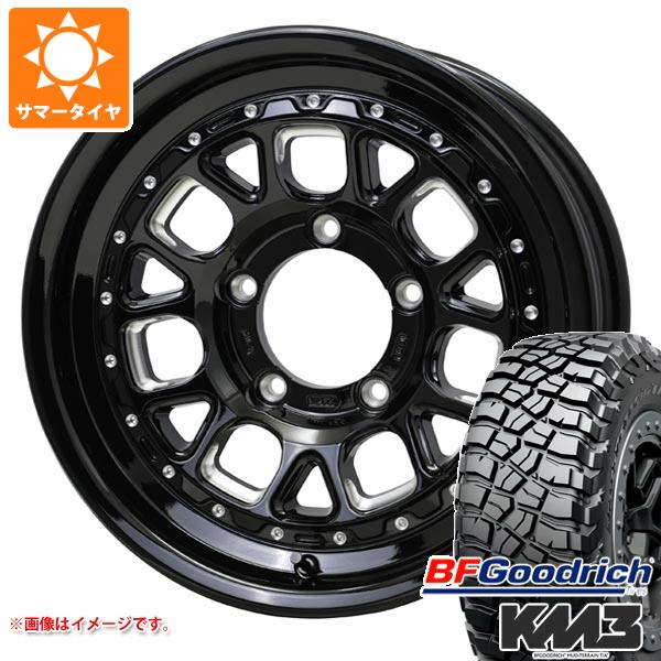 【タイヤ交換対象】スズキ ジムニーノマド JC74W用 サマータイヤ BFグッドリッチ マッドテレーンT/A KM3 LT225/75R16 115/112Q バークレイハードロック ヒューロン 6.0-16 タイヤホイール4本セット