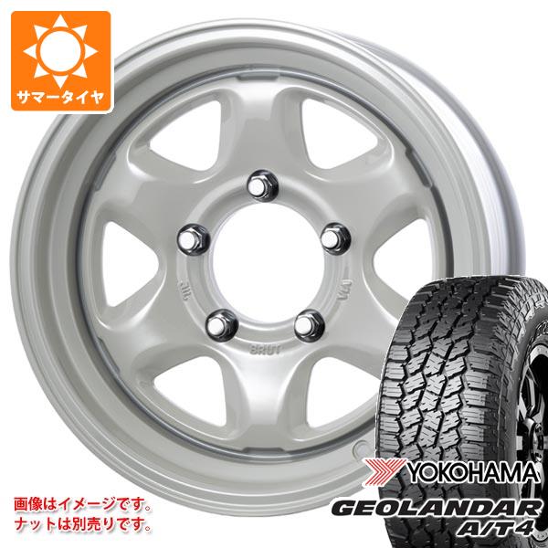【タイヤ交換対象】スズキ ジムニーノマド JC74W用 サマータイヤ ヨコハマ ジオランダー A/T4 G018 LT225/75R16 115/112S ブラックレター ブルート BR-44 6.5-16 タイヤホイール4本セット