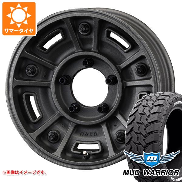 【タイヤ交換対象】ジムニー JB64W用 サマータイヤ モンスタ マッドウォーリアー LT215/70R16 107/105Q ホワイトレター クリムソン ディーン BJ メキシカン 5.5-16 タイヤホイール4本セット