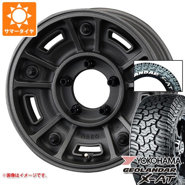 【タイヤ交換対象】スズキ ジムニー用 サマータイヤ ヨコハマ ジオランダー X-AT G016 185/85R16 105/103N LT ホワイトレター クリムソン ディーン BJ メキシカン 5.5-16 タイヤホイール4本セット