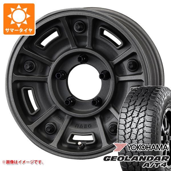 【タイヤ交換対象】ジムニー JB64W用 サマータイヤ ヨコハマ ジオランダー A/T4 G018 LT225/75R16 115/112S ブラックレター クリムソン ディーン BJ メキシカン 5.5-16 タイヤホイール4本セット