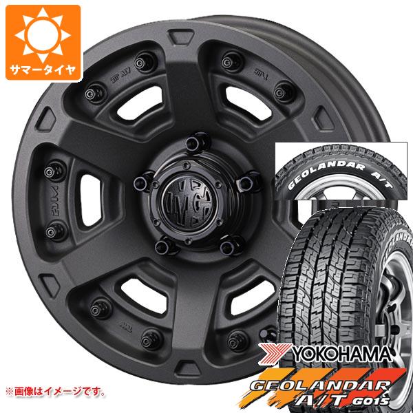 【タイヤ交換対象】T31エクストレイル用 2026年製 サマータイヤ ヨコハマ ジオランダー A/T G015 215/65R16C 109/107S ホワイトレター クリムソン MG アーマー FF 7.0-16 タイヤホイール4本セット