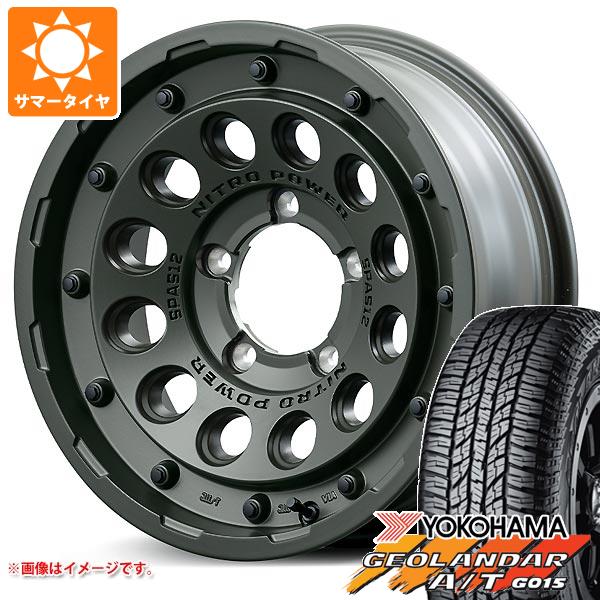 【タイヤ交換対象】ジムニーシエラ JB74W用 サマータイヤ ヨコハマ ジオランダー A/T G015 LT225/75R16 115/112R アウトラインホワイトレター ナイトロパワー H12 ショットガン タクティカルエディション 6.0-16 タイヤホイール4本セット|タイヤ1番OFF-ROAD