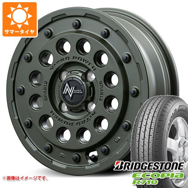 【タイヤ交換対象】ダイハツ アトレーワゴン S300系用 サマータイヤ ブリヂストン エコピア R710 175/80R14 94/93N (175R14 6PR相当) ナイトロパワー H12 ショットガン タクティカルエディション 4.5-14 タイヤホイール4本セット