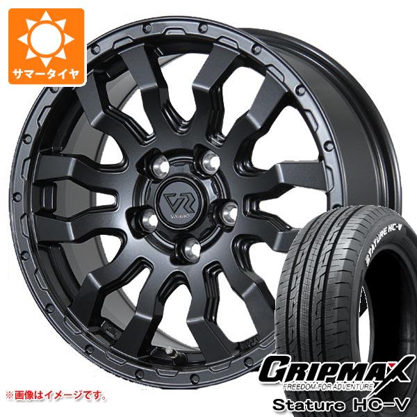 【タイヤ交換対象】T31エクストレイル用 サマータイヤ グリップマックス スタチャー HC-V 215/65R16C 109/107S ホワイトレター ヴァブロ RR-01 7.0-16 タイヤホイール4本セット