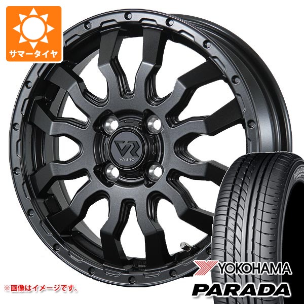 【タイヤ交換対象】スズキ キャリイ DA16T用 サマータイヤ 2026年製 ヨコハマ パラダ PA03 165/55R14C 95/93N ブラックレター ヴァブロ RR-01 4.5-14 タイヤホイール4本セット