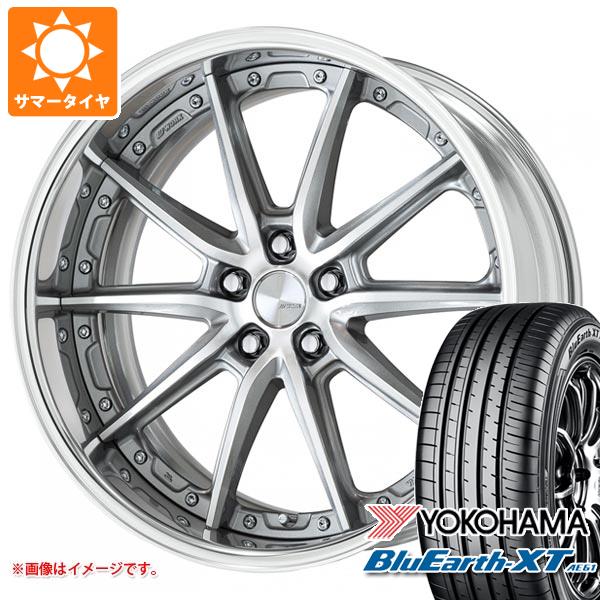 【タイヤ交換対象】サマータイヤ 215/50R18 92V ヨコハマ ブルーアースXT AE61 ワーク ランベック LS10 7.5-18 タイヤホイール4本セット