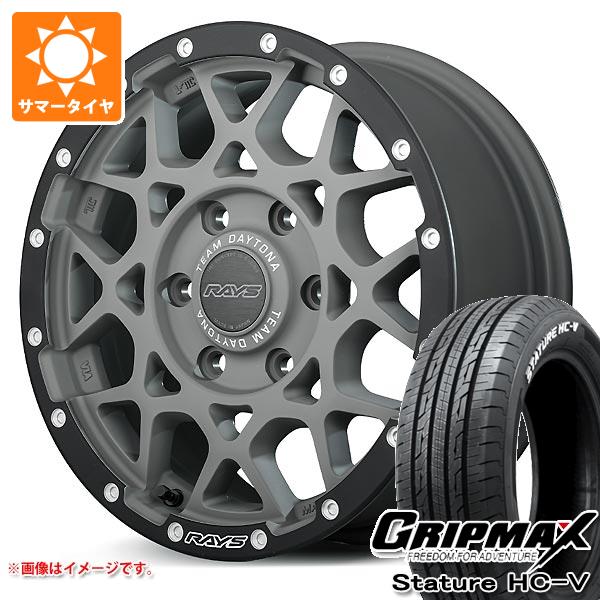 【タイヤ交換対象】ハイエース 200系用 サマータイヤ グリップマックス スタチャー HC-V 215/65R16C 109/107S ホワイトレター レイズ デイトナ M8 xB エディション 6.5-16 タイヤホイール4本セット｜タイヤ1番OFF-ROAD