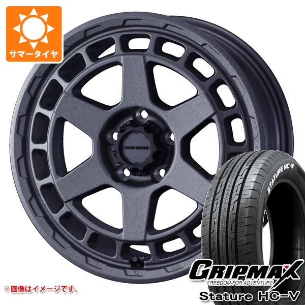 【タイヤ交換対象】T31エクストレイル用 サマータイヤ グリップマックス スタチャー HC-V 215/65R16C 109/107S ホワイトレター マッドヴァンスX タイプS 7.0-16 タイヤホイール4本セット