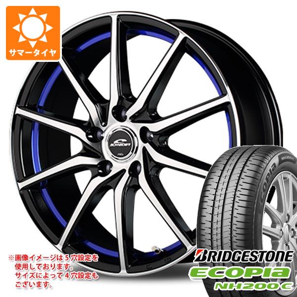 【タイヤ交換対象】サマータイヤ 165/55R15 75V ブリヂストン エコピア NH200C MIDホイールズ RX810 4.5-15 タイヤホイール4本セット