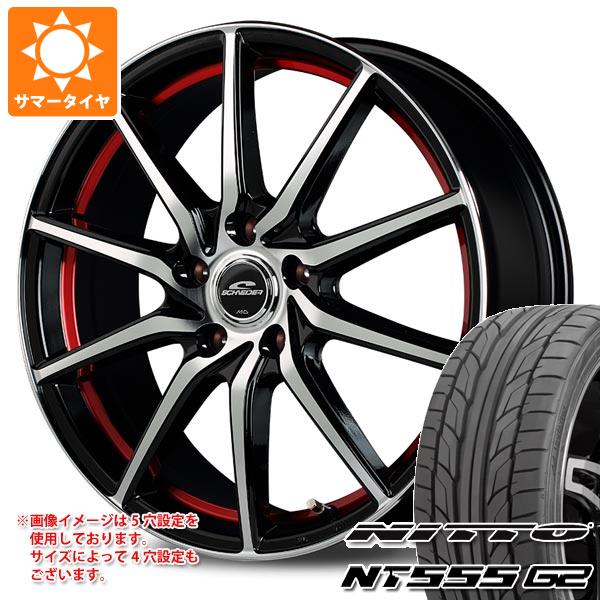 【タイヤ交換対象】サマータイヤ 225/45R18 95Y XL ニットー NT555 G2 MIDホイールズ RX810 7.0-18 タイヤホイール4本セット