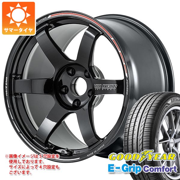 【タイヤ交換対象】サマータイヤ 215/40R18 89W XL グッドイヤー エフィシエントグリップコンフォート レイズ ボルクレーシング TE37 サーガ Sプラス タイムアタックエディション 8.0-18 タイヤホイール4本セット