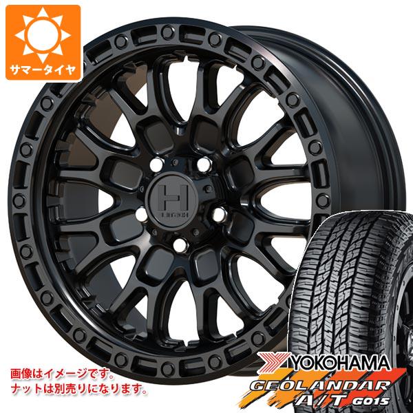 【タイヤ交換対象】サマータイヤ 225/60R17 99T ヨコハマ ジオランダー A/T G015 アウトラインホワイトレター ホスタイル H135 リッジクレスト 8.0-17 タイヤホイール4本セット