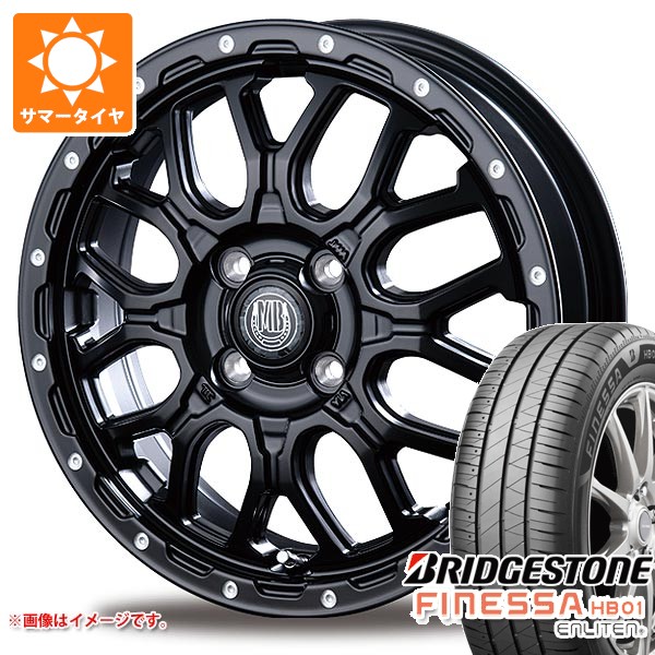 【タイヤ交換対象】スズキ キャリイ DA16T用 サマータイヤ ブリヂストン フィネッサ HB01 165/60R15 77H インターミラノ マッドバーン XR-800M 4.5-15 タイヤホイール4本セット