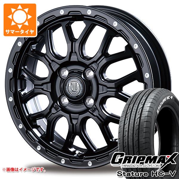 【タイヤ交換対象】キャリイ DA16T用 サマータイヤ グリップマックス スタチャー HC-V 145/80R12 80/78Q ホワイトレター インターミラノ マッドバーン XR-800M 4.0-12 タイヤホイール4本セット 47,580円
