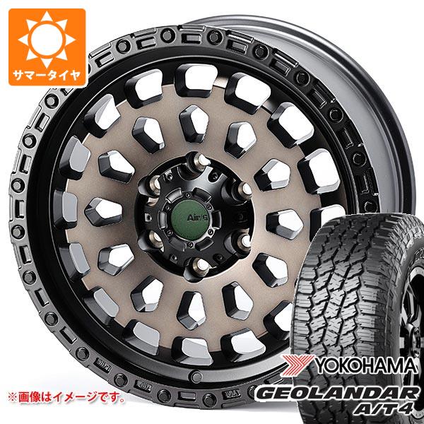 【タイヤ交換対象】トヨタ ランドクルーザー250用 サマータイヤ ヨコハマ ジオランダー A/T4 G018 265/65R18 114H ブラックレター エアージー ヴァルカン 8.5-18 タイヤホイール4本セット