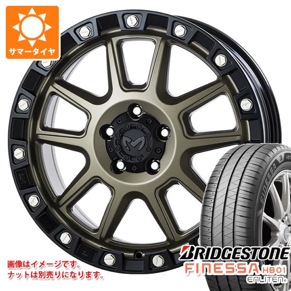 【タイヤ交換対象】ミツビシ デリカD5用 サマータイヤ ブリヂストン フィネッサ HB01 225/55R18 102V XL MKW M205 8.0-18 タイヤホイール4本セット