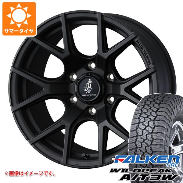 【タイヤ交換対象】トヨタ ハイラックス 120系用 サマータイヤ ファルケン ワイルドピーク A/T3W LT265/70R17 121/118R マッドヴァンス SD 8.0-17 タイヤホイール4本セット