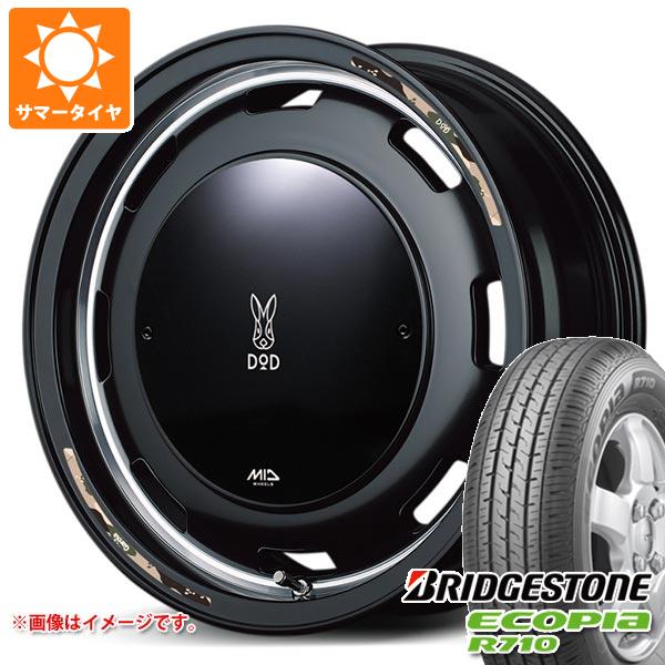 【タイヤ交換対象】スズキ ハスラー用 サマータイヤ ブリヂストン エコピア R710 165/80R14 97/95N (165R14 8PR相当) ウシャリントバリ 4.5-14 タイヤホイール4本セット|タイヤ1番OFF-ROAD