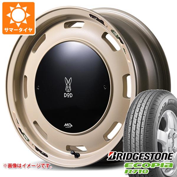 【タイヤ交換対象】スズキ ハスラー用 サマータイヤ ブリヂストン エコピア R710 165/80R14 97/95N (165R14 8PR相当) ウシャリントバリ 4.5-14 タイヤホイール4本セット|タイヤ1番OFF-ROAD