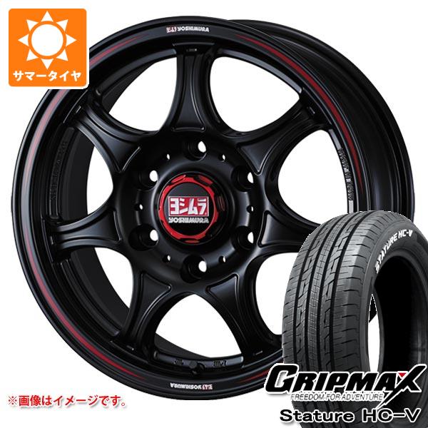 【タイヤ交換対象】トヨタ ハイエース 200系用 サマータイヤ グリップマックス スタチャー HC-V 195/80R15LT 107/105Q ホワイトレター ヨシムラ WRS7 6.0-15 タイヤホイール4本セット
