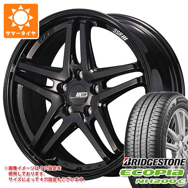 【タイヤ交換対象】サマータイヤ 165/55R15 75V ブリヂストン エコピア NH200C SSR GTV06 5.0-15 タイヤホイール4本セット